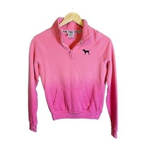 Pink brand ombré quarter zip sweater.  Size x-small